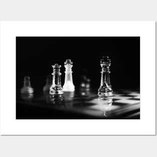 Chess, black and white Posters and Art